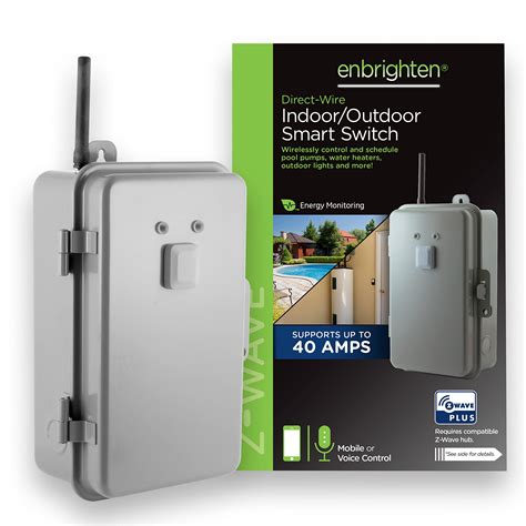 enbrighten z-wave plus 40-amp indoor/outdoor metal box smart switch|ge z wave switch pairing.